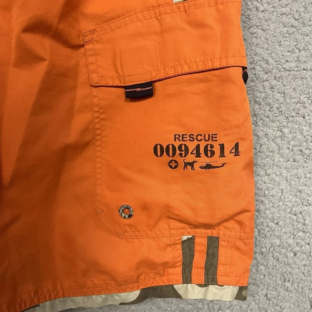 A.P. Co‎ Shorts Mens Sz L Orange Desert Camouflage Camo Reversible Cargo Stretch